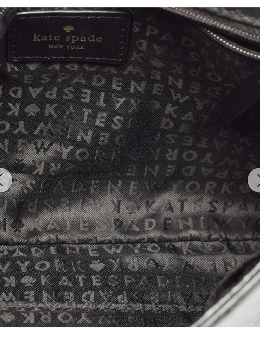 kate spade Black Patent Crossbody with Gold Chain